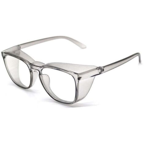 Lunettes de sécurité : Lunettes de sécurité antibuée et coupe-vent avec protections latérales, pouvant être portées par-dessus des lunettes de travail ou des lunettes personnelles. (1/4)