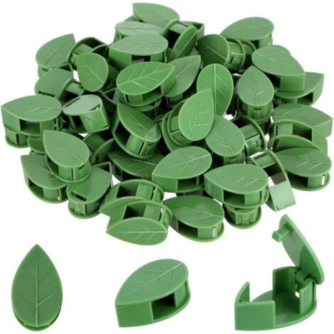 60 clips muraux pour plantes avec adhésif acrylique, adaptés à la décoration intérieure et extérieure.