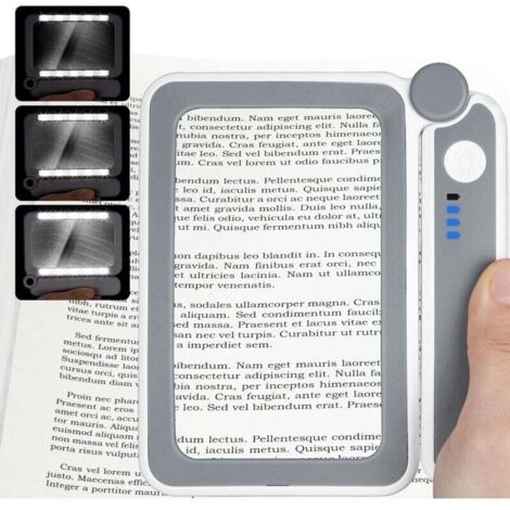 Loupe grossissante x5, loupe avec 10 LED, loupe lumineuse, grande loupe de poche, loupe pliable, idéale pour les livres scientifiques, les agendas, la lecture, les bijoux, les insectes, l'artisanat, e