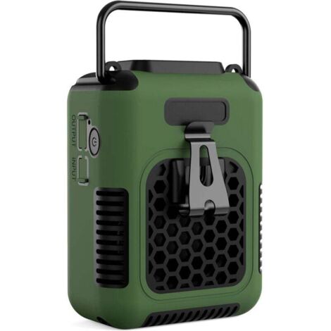 Ventilateur portable avec clip ceinture et lumière, ventilateur mains libres rechargeable 8000 mAh, autonomie de 30 heures, interface USB, 3 vitesses de ventilation, adapté aux travaux extérieurs, aux