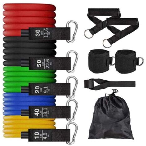 Bandes de résistance, ceintures de fitness, élastiques de musculation, ceintures de fitness unisexes avec poignées, équipement de fitness à domicile