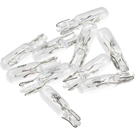 Lot de 10 ampoules LED blanches incandescentes T5 W 1,2 W 12 V CC pour tableau de bord de voiture