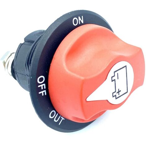 Interrupteur De Coupure De Batterie Moto/Voiture - 80A, Installation Sur Borne Négative - Anti-Fuite, Antivol