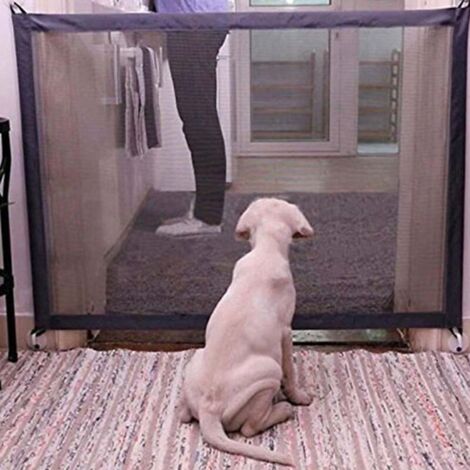 Clôture de sécurité pliante portative pour animaux – Tissu en maille tissé résistant – 72 cm de hauteur – 180 cm de largeur – Barrière rétractable
