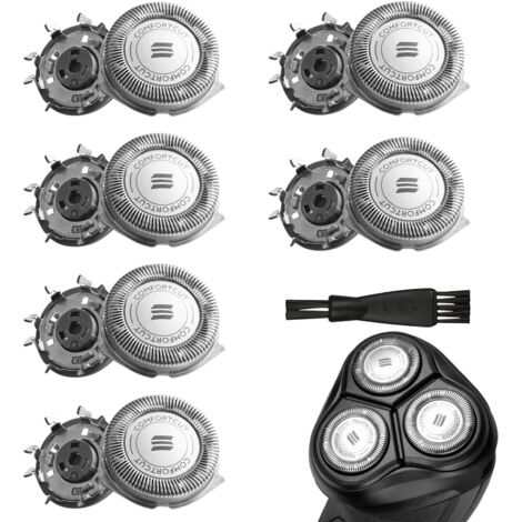6 Pcs SH50/30 Têtes de Compatible avec Philips Serie 3000 5000 et AT8xx/AT7xx/PT7xx,Têtes de Rasoir avec Nettoyage Brosse,Lames De Remplacement pour Philips, Accessoires Pour Rasoir