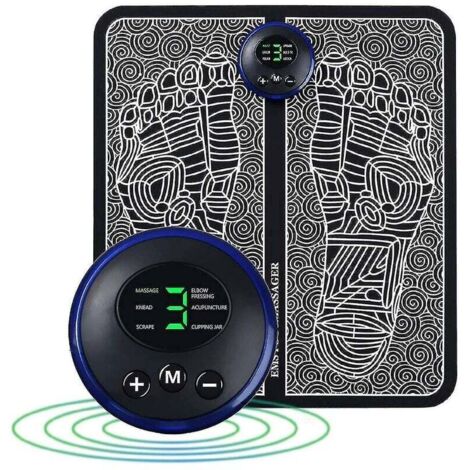 Ems Masseur de pieds électrique pour la circulation Masseur de réflexologie plantaire Masseur de circulation des pieds - 6 modes 9 intensités - Instrument de massage,TRIMEC