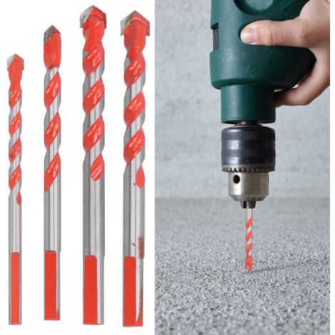 Jeux de 4 forets multifonctions pour perçage – diamètres 6 mm, 8 mm, 10 mm et 12 mm – outil d’agrandissement de trou polyvalent (1/4)
