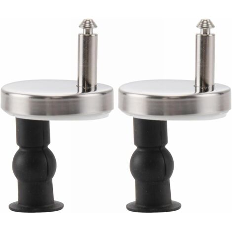 Lot de 2 Charnières à Fermeture Douce pour Siège de Toilette Carré – Dégagement Rapide et Fixation Sans Trou Visible (1/4)