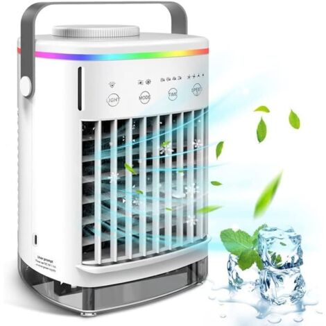 Ventilateur de Bureau Portable 3 Vitesses avec Brumisateur et Réservoir 700 ml pour Rafraîchissement Efficace