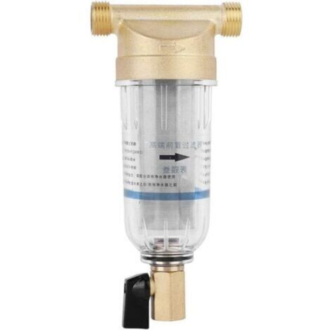 Filtre à Eau à Sédiments Spin Down Réutilisable avec Raccord Mâle de 1/2 Pouces pour Eau Froide et Chaude (1/4)