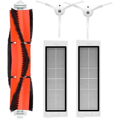 Lot de 5 accessoires compatibles Roborock S50 S51 S55 S5 S6 : 1 brosse principale, 2 brosses latérales, 2 filtres HEPA (1/4)