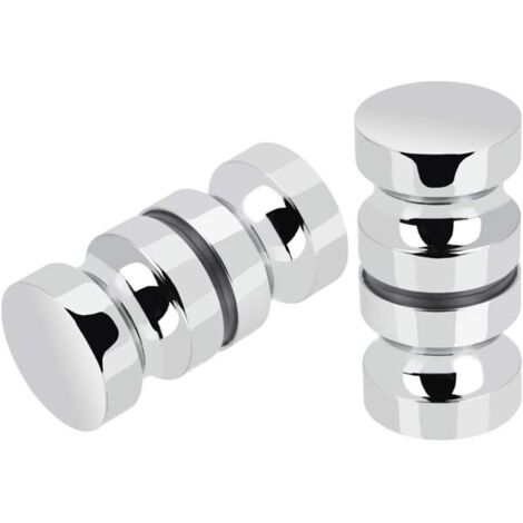 2 Paires de Poignées en Acier Inoxydable pour Porte de Douche Coulissante en Verre – Salle de Bain, Cuisine, Bureau, Hôtel (1/4)