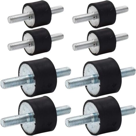 Supports d’isolation en caoutchouc anti-vibration lot de 8 pour voiture, bateau et bobines – M6 et M8 – diamètres 30×20 mm et 20×15 mm (1/4)