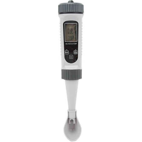 Testeur Numérique De Salinité Haute Précision Avec Compensation De Température Et Grand Écran LCD Pour Eau, EC, Température Et Densité