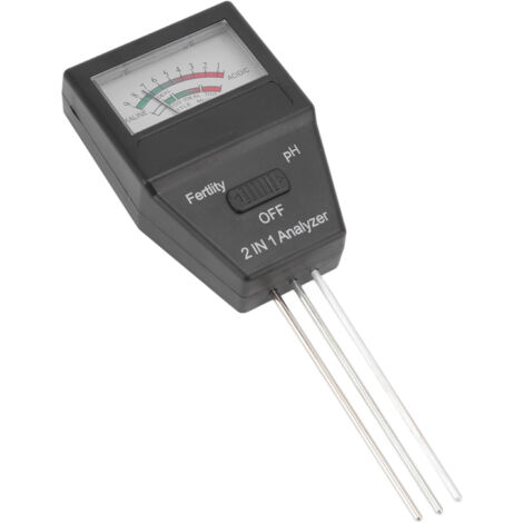 Testeur 2-en-1 pour Sol : Mesure du pH et de la Fertilité avec 3 Sonde, Idéal pour Jardin, Pelouse, Ferme et Usage Intérieur/Extérieur
