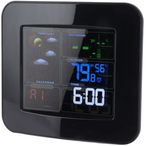 Thermomètre Hygromètre Sans Fil Écran Couleur Multifonction pour Maison Bureau et Intérieur