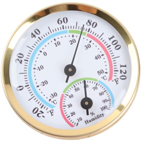 Thermomètre Hygromètre Analogique Compact pour Intérieur – Mesure Précise de la Température et de l’Humidité (1/4)