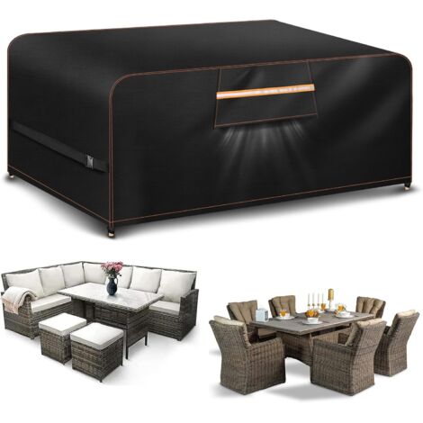 Housse Table De Jardin Avec éVent D’Air 420D Oxford Housse Protection Salon De Jardin Protection Table Exterieur 200x160x74CM Exterieur Impermeable RéSistance Au Vent (1/4)