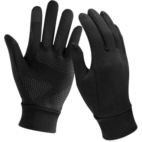 Gants chauffants, gants pour écran tactile, gants de cyclisme, gants de course, coupe-vent, respirants, antidérapants, parfaits pour le cyclisme, le sport, l'exercice, la course, le ski, le snowboard, (1/4)