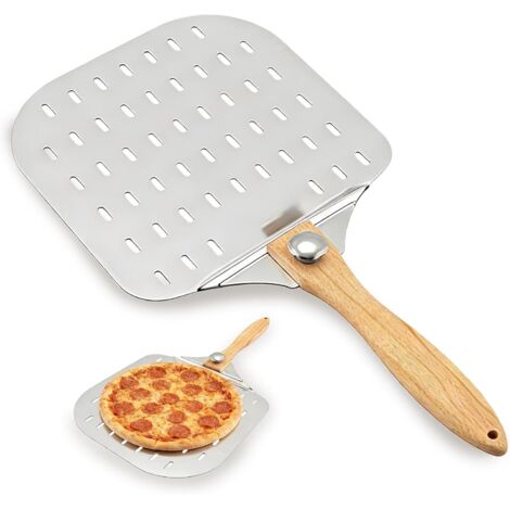 Pelle à pizza en aluminium, spatule à pizza de 30,5 cm, avec poignée en bois pliable, pagaie à pizza de qualité supérieure pour la cuisson de pizzas faites maison et du pain artisanal (1/4)