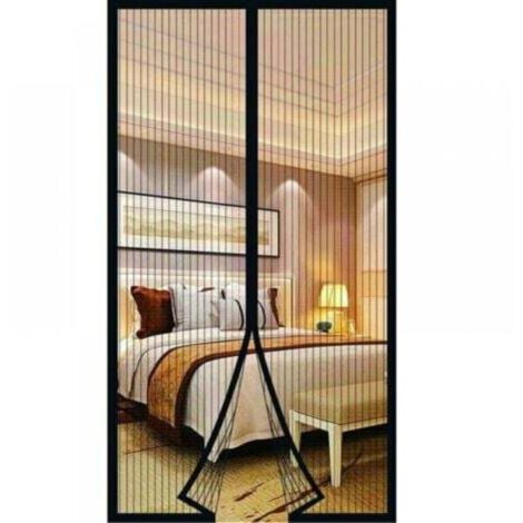 Moustiquaire magnétique pour porte – 90 x 210 cm, noir, sans perçage, facile à installer, idéale pour baie vitrée coulissante (1/5)
