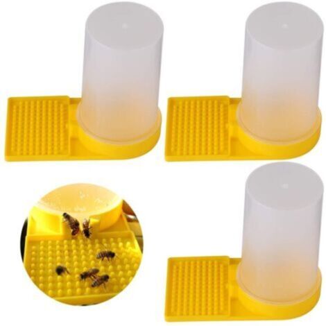 Distributeur d’eau pour abeilles – Lot de 3 pièces en plastique résistant, entrée ruche pratique et sécurisée pour l’apiculture (1/5)