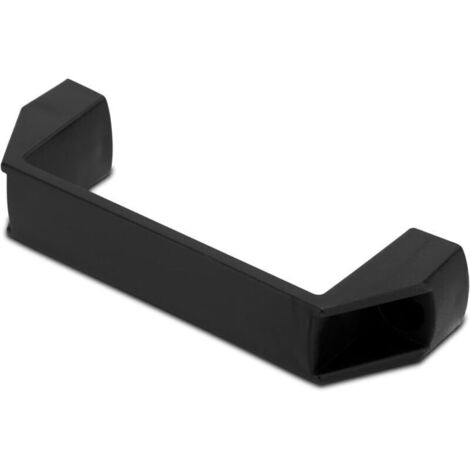 Poignée de transport en plastique noir – Écartement des trous 180 mm, forme arquée, pièce de rechange universelle (1/3)