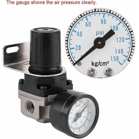 Vanne de régulation de pression pour gaz – Modèle AR2000-02, précision haute performance, raccord 1/4″ BSP, construction en laiton nickelé (1/3)