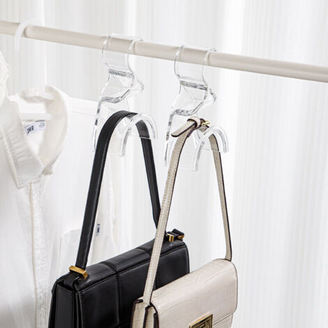 Cintres acrylique pour sacs à main – Lot de 3 supports luxueux et ultra-résistants, sans outil, idéal pour rangement élégant dans placard (1/3)
