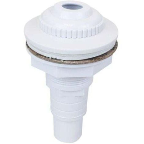 Entrée d’eau pour piscines hors-sol – raccord 32 mm et 38 mm, couleur blanc, lot de 1 (1/3)