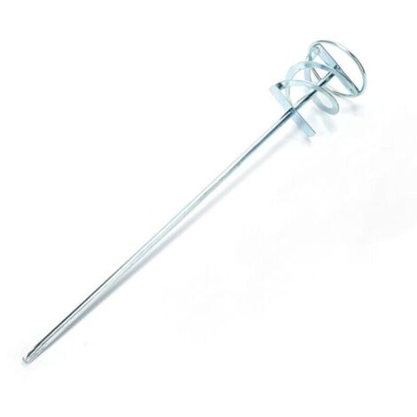 Malaxeur double hélice pour mortier – Tige mélangeuse 120 mm × 500 mm en acier inoxydable, agitateur hélicoidal professionnel (1/4)