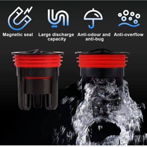 Siphon de sol pour douche anti-odeurs sans filtre – Raccord universel étanche pour salle de bain et cuisine, compatible fuites (1/3)