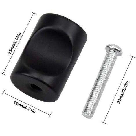 Poignées de meuble noir – 10 pièces, boutons ronds modernes avec fixation unique, pour tiroirs, armoires et placards de cuisine ou chambre d’enfant (1/3)