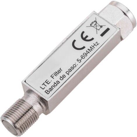 Filtre LTE/5G pour antenne TV numérique DTT – BeMatik – 5 à 694 MHz, compatible TNT et 4G/5G, atténuation élevée