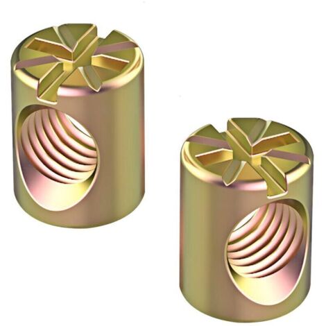 Écrous cylindriques pour meubles – Lot de 20 pièces M6 × 20 mm, acier zingué résistant à la corrosion (1/4)