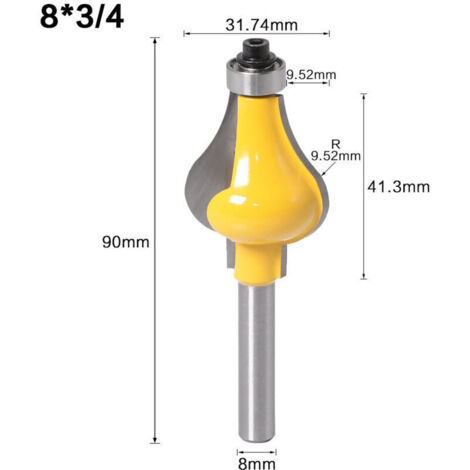Fraise à bois pour toupie manuelle – carbure de tungstène, 83 mm, pour panneaux en MDF, aggloméré et bois massif (1/3)