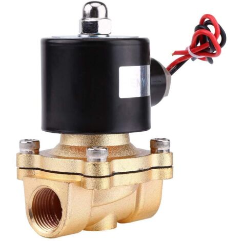 Ej.Life – Electrovanne normalement fermée 12V 1/2' – Courant > 2A – Pression max 0,8 Mpa – Corps en alliage de zinc pour irrigation et contrôle de fluides