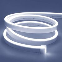 Kcvv – Ruban LED néon 5m 12V 6000K blanc – Flexible étanche IP65 – Découpable tous les 2,5 cm – Éclairage intérieur et extérieur
