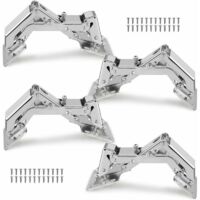 Bisagra atornillable Bisagra de gabinete de 4 piezas con ángulo de apertura de resorte Bisagras de puerta de 165 ° para reparar puertas de gabinetes Bisagras de muebles de puertas de madera