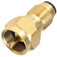 Adaptateur de recharge de propane pour réservoirs de 1 lb, connecteur de réservoir de bouteille de GPL pour bouteilles jetables, laiton massif