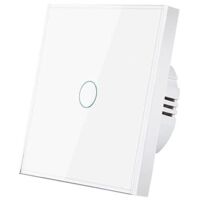 Panneau mural en verre trempé cristal, interrupteur tactile, indicateur LED, capteur, bouton électrique, 220 V