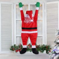 Aiperq 5.5 Ft Large Hanging Christmas Santa Claus Decorations,Hanging Santa Christmas Decoration from The Gutter Roof Outdoor Yard Decor Indoor Home Wall Car (5.5 ft(170 cm))