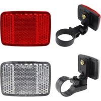 Bike Reflectors Front and Rear with Short T Bracket Reflector Bike Reflector for Motorcycle, Mountain Bike, Bike