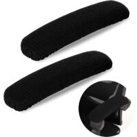 1 paio di copri braccioli per sedia da ufficio/sedia da scrivania, copri braccioli, cuscino per gomito, sedia da gioco, cuscino per braccioli, nero