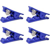 Set di 4 tagliatubi economici per tubi in silicone, PVC, PU e nylon, fino a 12 mm di diametro esterno, blu