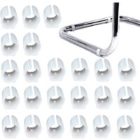 Lot de 32 embouts de pieds de chaise en plastique en forme de U, embouts de pieds de chaise avec clips tubulaires en silicone, patins de protection pour meubles et sols.