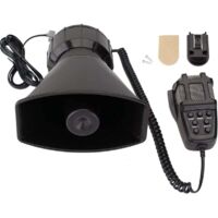 Alarme de voiture avec 7 sons, amplificateur de haut-parleur de sirène de police, alarme de voiture avec microphone PA, amplificateur de son d'urgence PA 12V 100W.