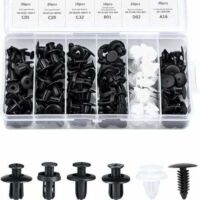 Clips de garniture intérieure, clips de rivet en plastique, clips de protection de rivet en plastique, clips de panneau de porte, 100 pièces/boîte, 6 types différents de clips de fixation automobile
