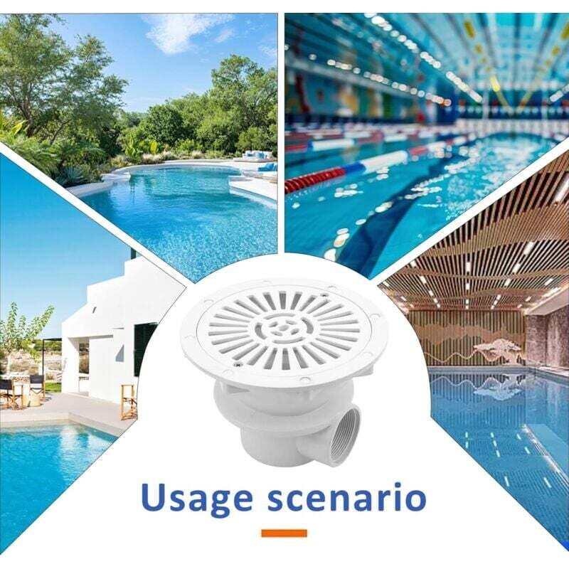 UlisemDrain Principal de Piscine pour Piscine, Couvercle de Vidange Universel Rond pour Piscine au Sol G2 Accessoires de Drainage pour Piscine Souterraine étang Aquarium, Blanc - 3