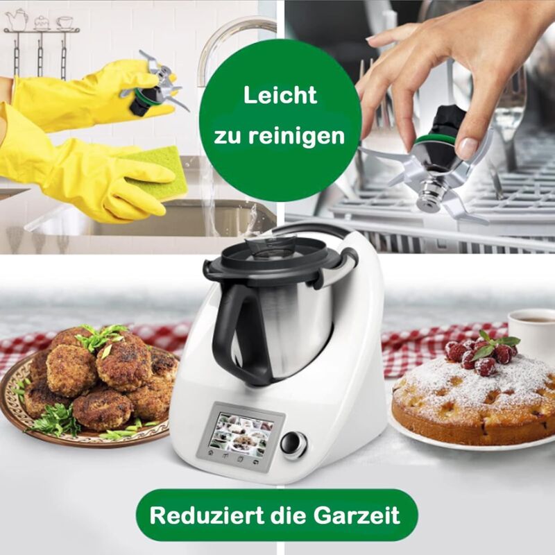 Lame De Rechange Patix Pour Thermomix TM5/TM6 - Acier Inoxydable, Compatible Pétrissage Et Hachage, Facile à Installer